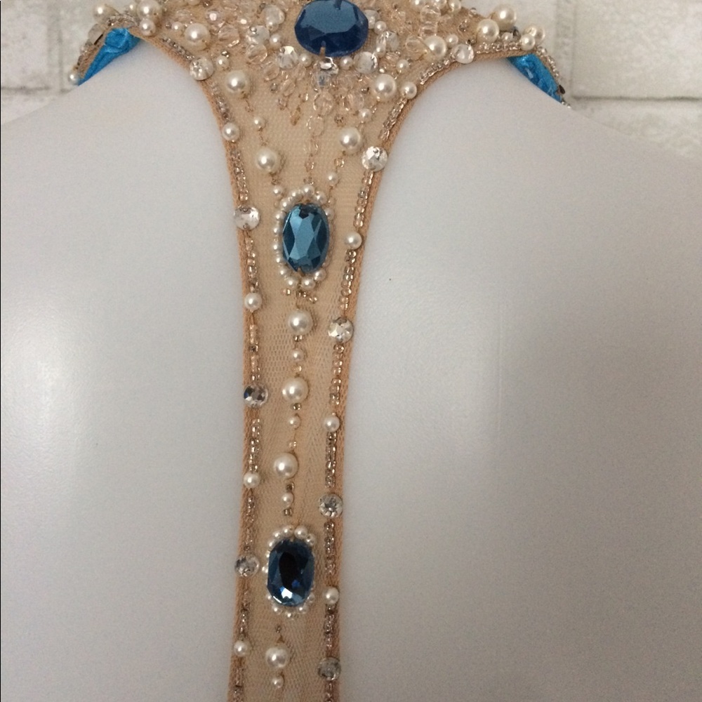 Adrianna papell collection blue dress size 6 - Picture 6 of 8